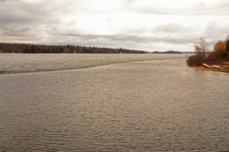 From the Hwy 169 Bridege Pokegama Lake May 3, 2014