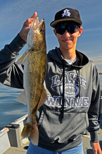 image of Jacob Krug with nice Walleye