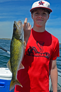 image of Zachary Krug with nice Walleye