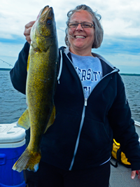 image of Kristin Pietras holding nice walleye