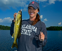 image of Kristin Hastings holding Walleye