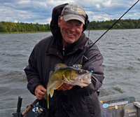 image of Walleye Guide Jeff Sundin holding Walleye