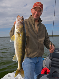 image of Mike Shepard with big Walleye