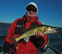 image of Chad Haatvedt with Leech Lake Walleye