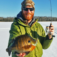 image of Frank Weeda holding large Bluegill