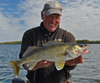 image of Jeff Sundin with nice Walleye