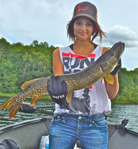 image of Amanda Castellano with Northern Pike