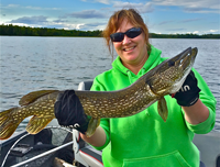 image of Mary Castellano with nice Northern Pike