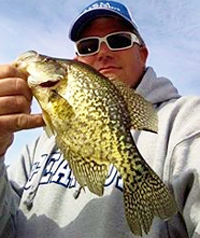 image of Chad Peterson holding Crappie