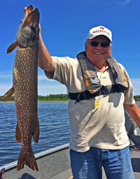 image of John Sorenson with ball club lake pike