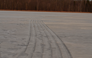 image of sled tracks 