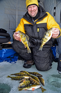 image of Jon Thelen with Lake Winnie Perch