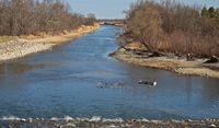 image of low water at Mississippi River  at Lake Winnie