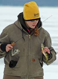 image of Annalee Sundin with Jumbo Perch