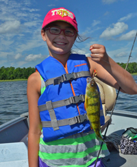 image of Gabby holding big Perch