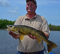 image of Fritz Becker with big Walleye