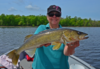 image of Penny Becker with big walleye