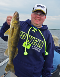 image of Cade with big Walleye