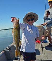 image of Bjorn Snyder holding big Walleye