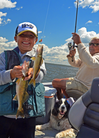 image of zack bodenstab and carl befgquist with walleyes