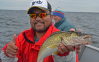 image of Neng Shao with big Winnie Walleye