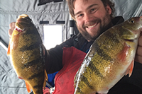 image links to ice fishing report from lake mille lacs