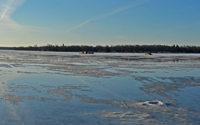 image links to enlargement of ice conditions on leech lake