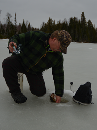 image of Bill Powell ice fishing