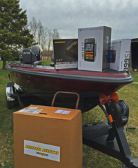 image of electronics stacked up on boat