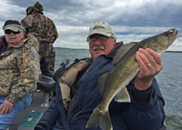 image of Roger Will with nice Leech Lake Walleye