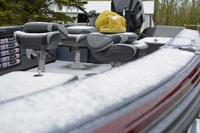 image of icy boat on fishing opener