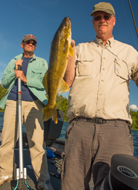 image of scott hall and chad haatvedt with big walleye