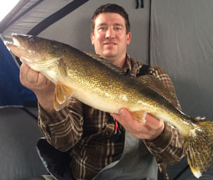 image of matt mattson with nice walleye