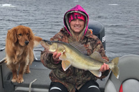 image of hailey Slatten with big walleye