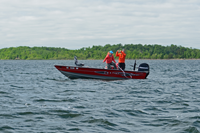 image of bowen lodge jens and ashley fishing