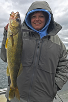 image of Susan Sundin with big walleye