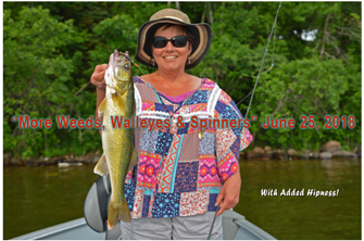 image of the Hippie Chick with big walleye