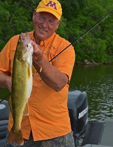 image of walleye caught on Little Joe Spinner