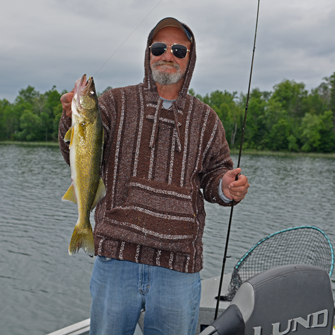 image of Jerry Garnham with nice walleye