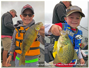 image of Luke and Landin Tomczyk with big panfish