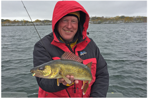 image of jeff sundin with walleye