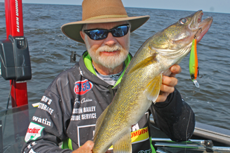 image of greg clusiau with big walleye