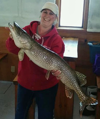 image of woman with big pike