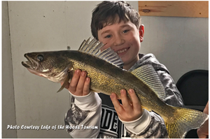 image of nice walleye caught by youngster