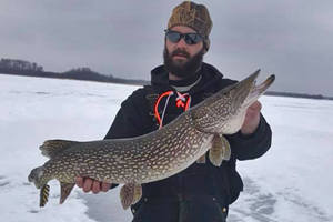 image of big pike caught on lake of the woods