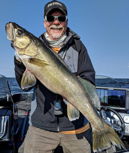 image of gary parsons with big walleye