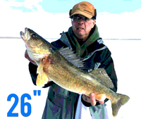 image of walleye caught on bowstring lake