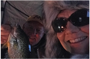 image of jeff and susan with big crappie