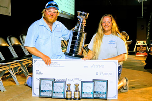 image of lyle unger with walleye trophy