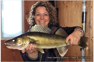 image of Lisa with big walleye